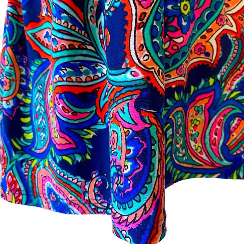ST JOHN'S BAY Women's paisley fields printed Tankini Top adj. straps NWOT Size 8 - Picture 3 of 9